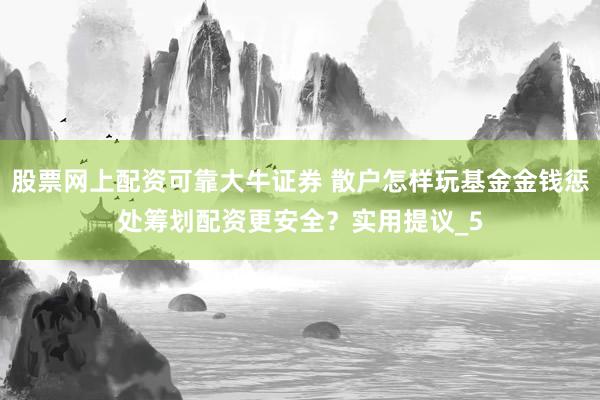 股票网上配资可靠大牛证券 散户怎样玩基金金钱惩处筹划配资更安全？实用提议_5